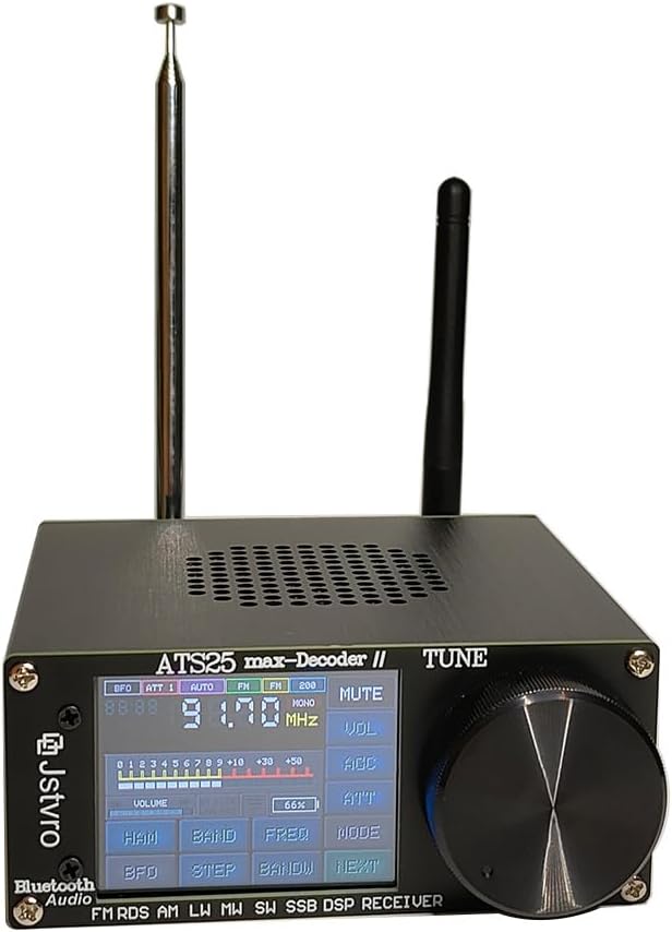 SI4732 ATS-25 max-DECODER II Full Band Radio, Version 4.17 Adds CW, RTty Decoding, WiFi, BT, Four Audio Spectrum, LNA, HI-Z, Supports FM LW AM SSB DIGI CW RDS