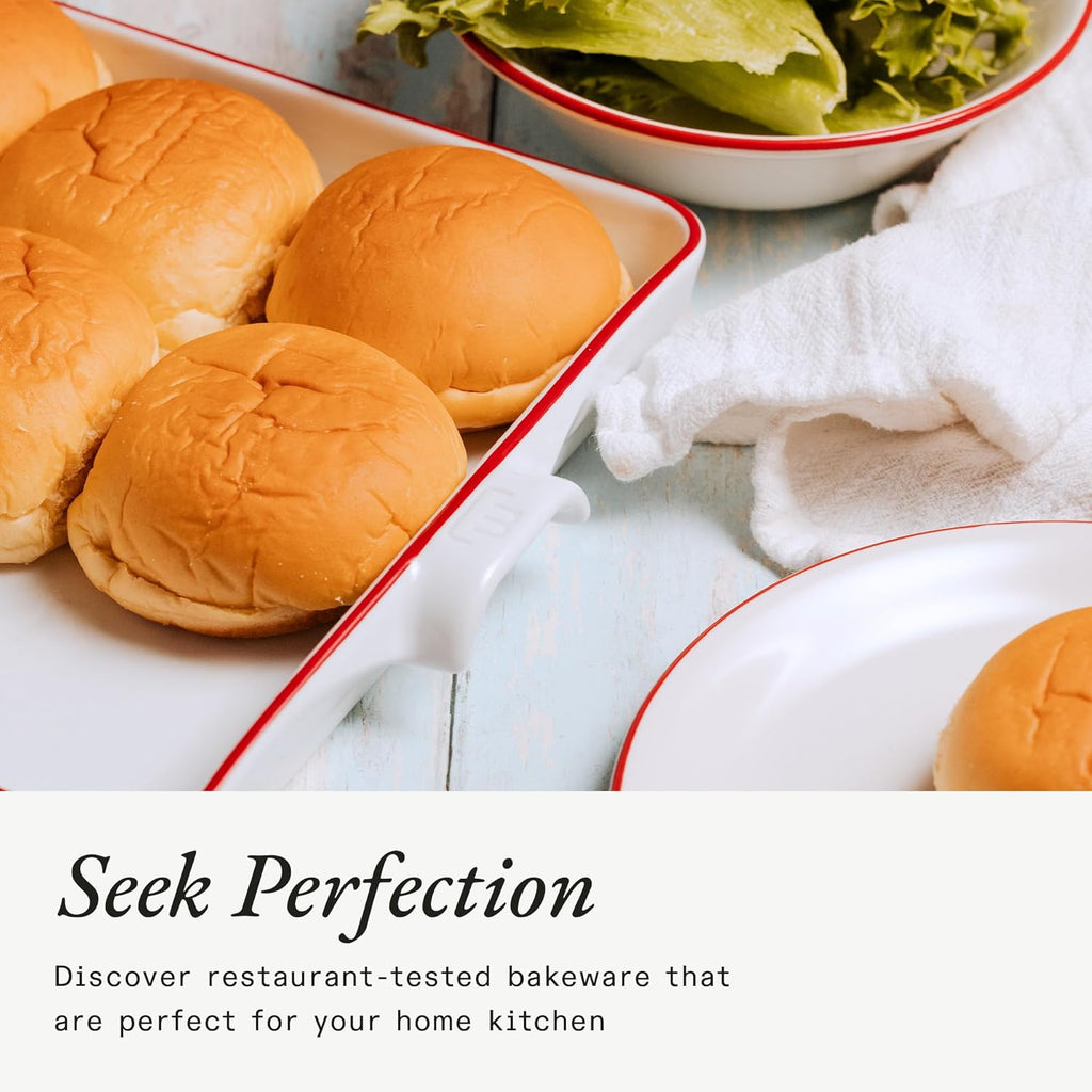 Made In Cookware | Baking Slab | Pure French Porcelain | Crafted in France | Navy Rim