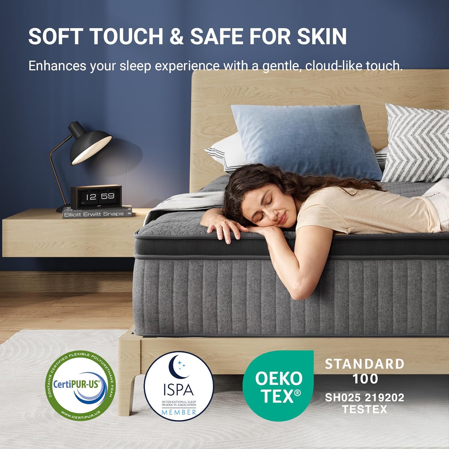 Avenco Twin Mattress, 10 Inch Twin Size Mattress in a Box, Medium Firm Hybrid Mattresses with Smarts™ Coil and Gel Memory Foam for Cool Night Sleep & Pressure Relief, CertiPUR-US Certified