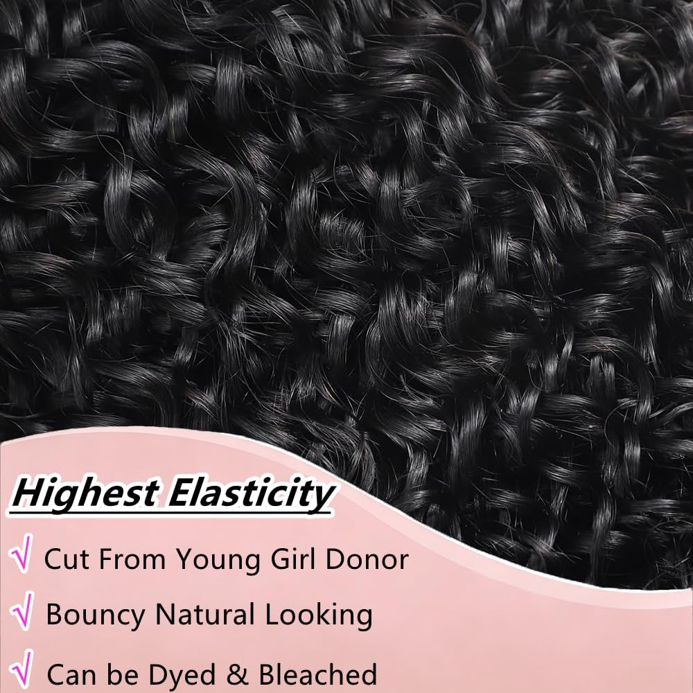Burmese Curly Bundles Human Hair 20 22 24 Inch Curly Human Hair Bundles with Spiral End 3Pcs 12A Unprocessed Virgin Hair Quick Weave for Women Natural Black