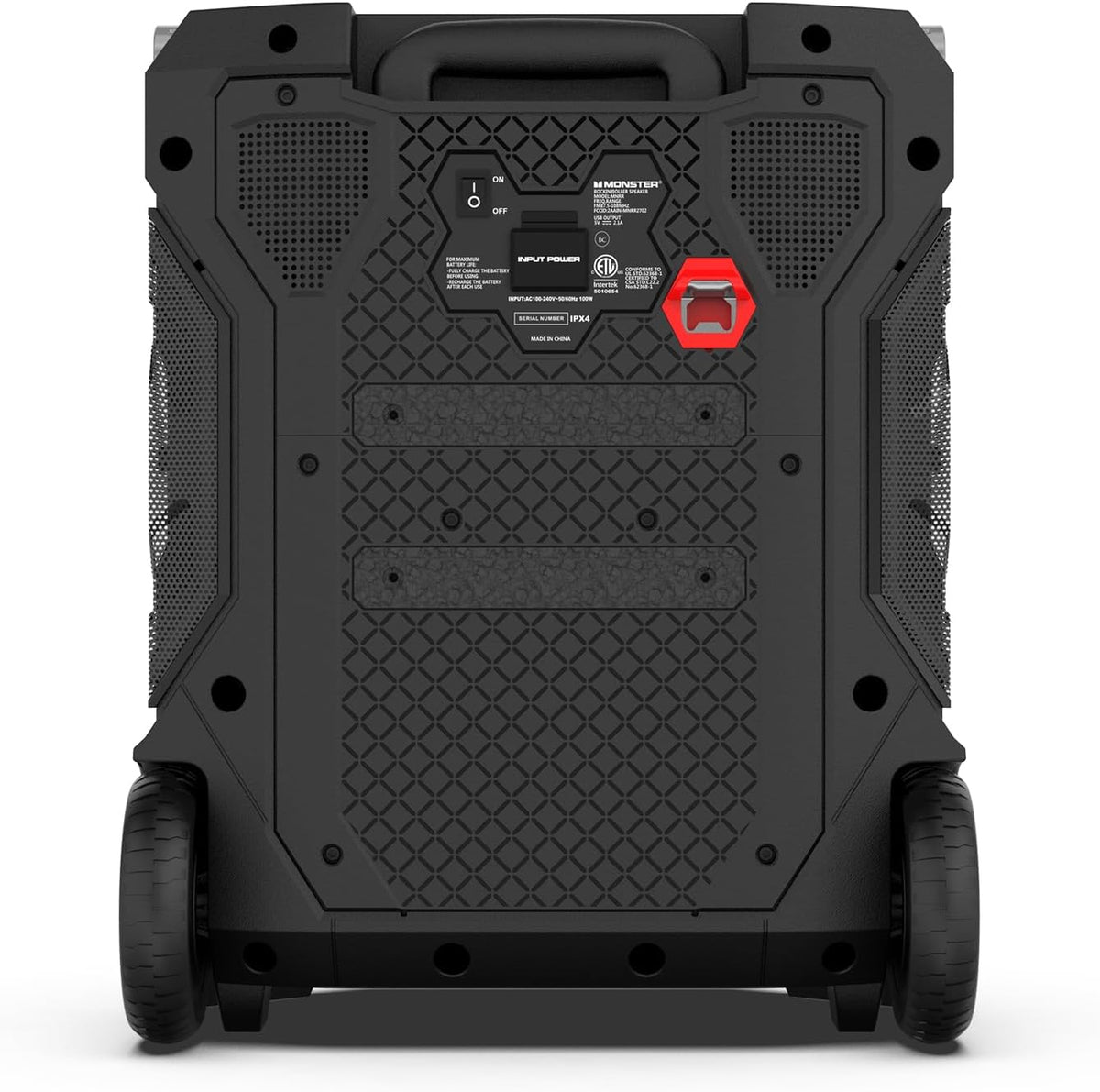 Monster Rockin' Roller 360 Indoor/Outdoor Portable Bluetooth Speaker | Up to 240W of 360 Degree Sound & Up to 100 Hours of Playtime | Includes Microphone