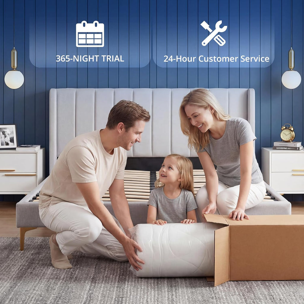 Juego 12 inch Full Size Mattress .Hybrid Mattress with Medium Firm Memory Foam and Individual Pocket Springs for Improve Sleep and Pressure Relief, Breathable and Skin-Friendly Cotton