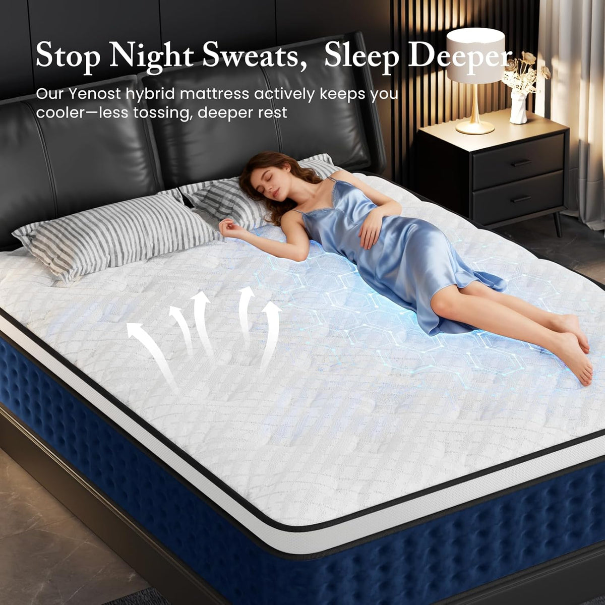 PUBPLON King Size Mattress, 14 Inch Hybrid King Mattress in a Box with Gel Memory Foam New Version, Individually Pocket Coils Springs, Pressure Relief Motion Isolation, Edge Support, Medium Firm