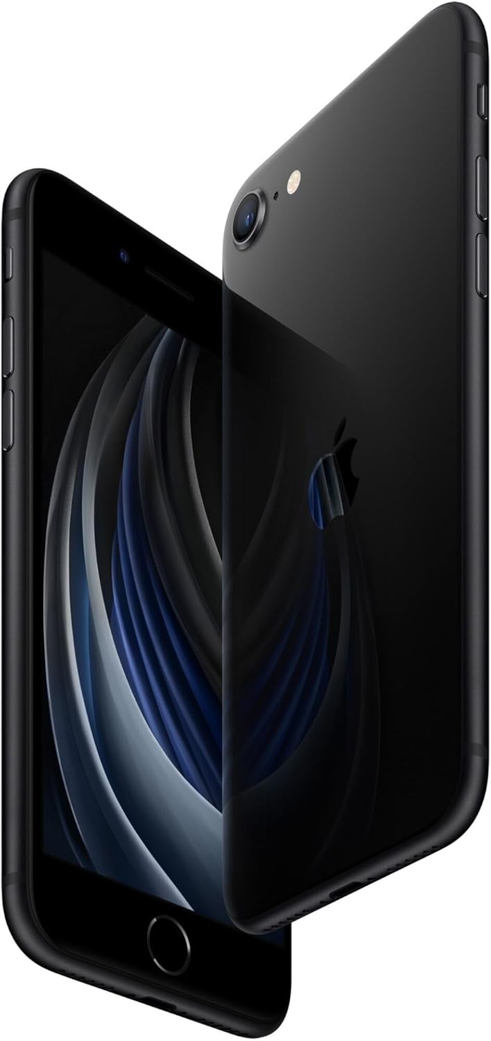Apple iPhone SE (2nd Generation), 64GB, Black, Unlocked (Renewed Premium)
