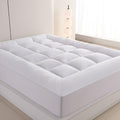 Topper, WestMonth Premium Quilted 1000GSM Luxury Extra Thick Mattress Topper Pad - Breathable & Fluffy Soft, Bed Cover with Deep Pocket 8–21'' for Home/Hotels' Queen/King, etc (White, Queen)