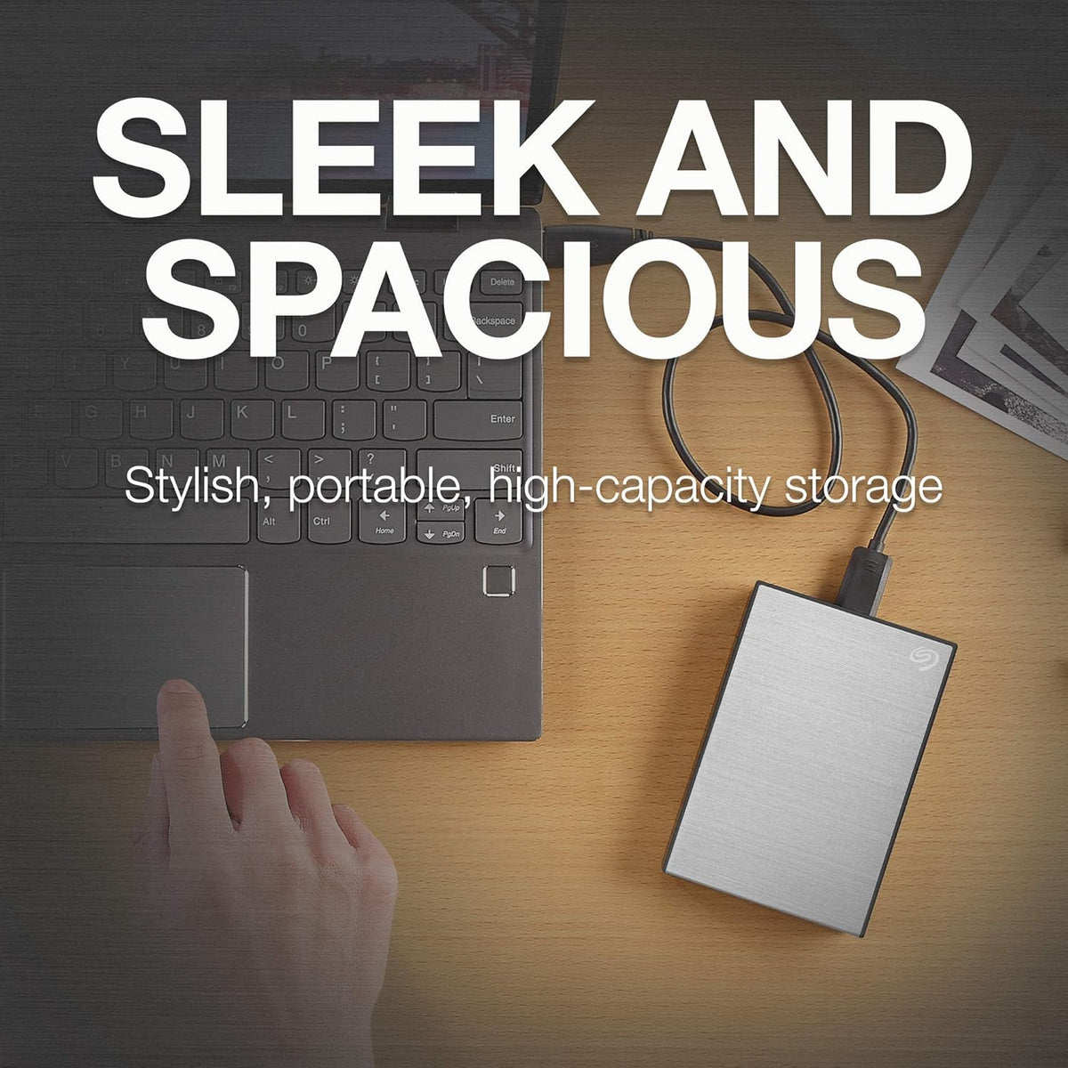 Seagate One Touch 2TB External Hard Drive HDD – Silver USB 3.0 for PC Laptop and Mac, 1 year MylioCreate, 4 Months Adobe Creative Cloud Photography Plan (STKB2000401)