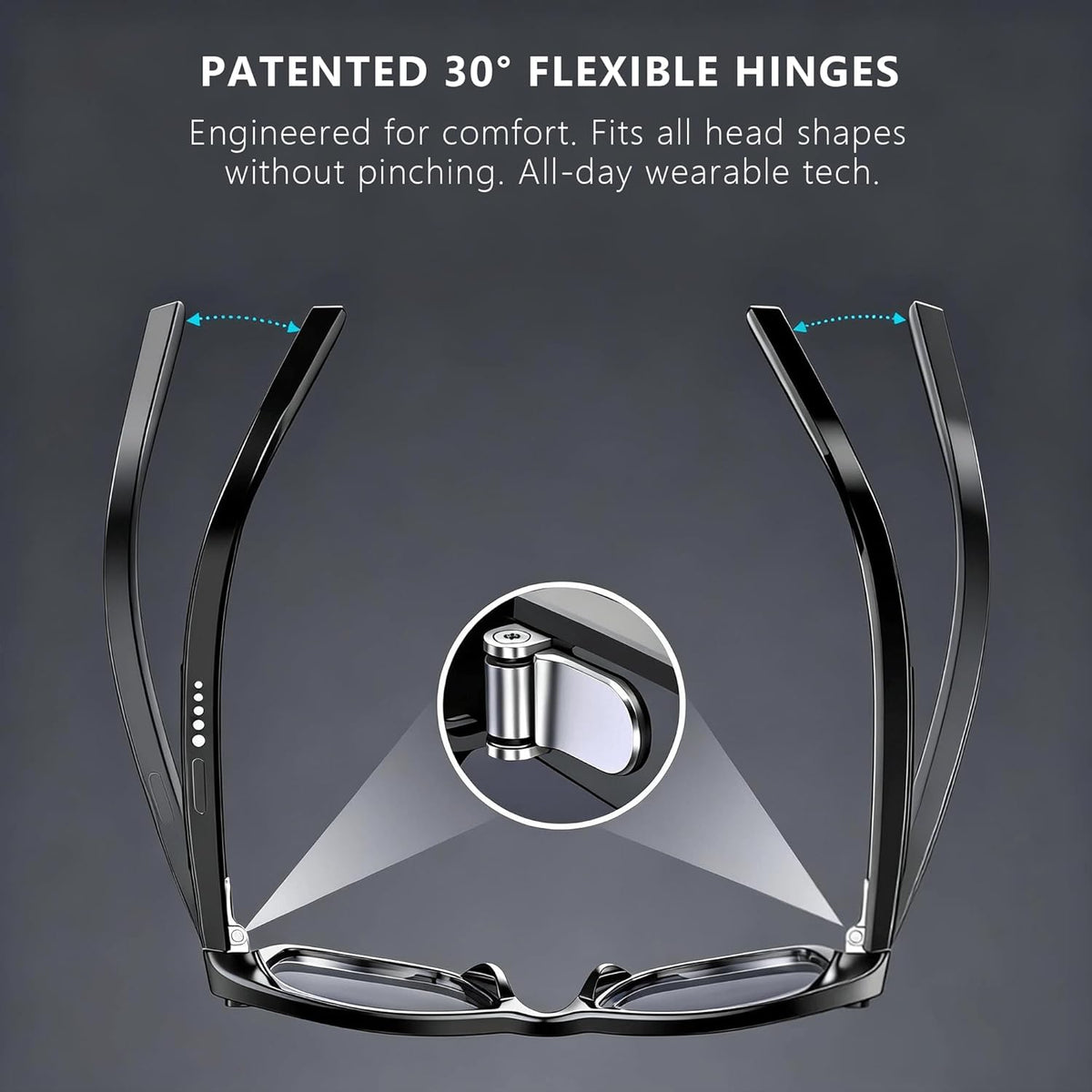 EarlySincere 4K AI Smart Glasses with Photochromic Lenses, Integrated ChatGPT AI Model, Real-Time Translation, HD Video Recording, Long Battery Life, Bluetooth 5.4 Wireless