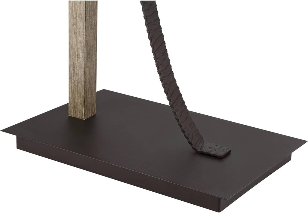 Franklin Iron Works Gentry Industrial Rustic Farmhouse Arc Floor Lamp 71 1/2" Tall Oil Rubbed Bronze 2-Light Oatmeal Fabric Drum Shade for Living Room Reading Bedroom Office House Home Decor