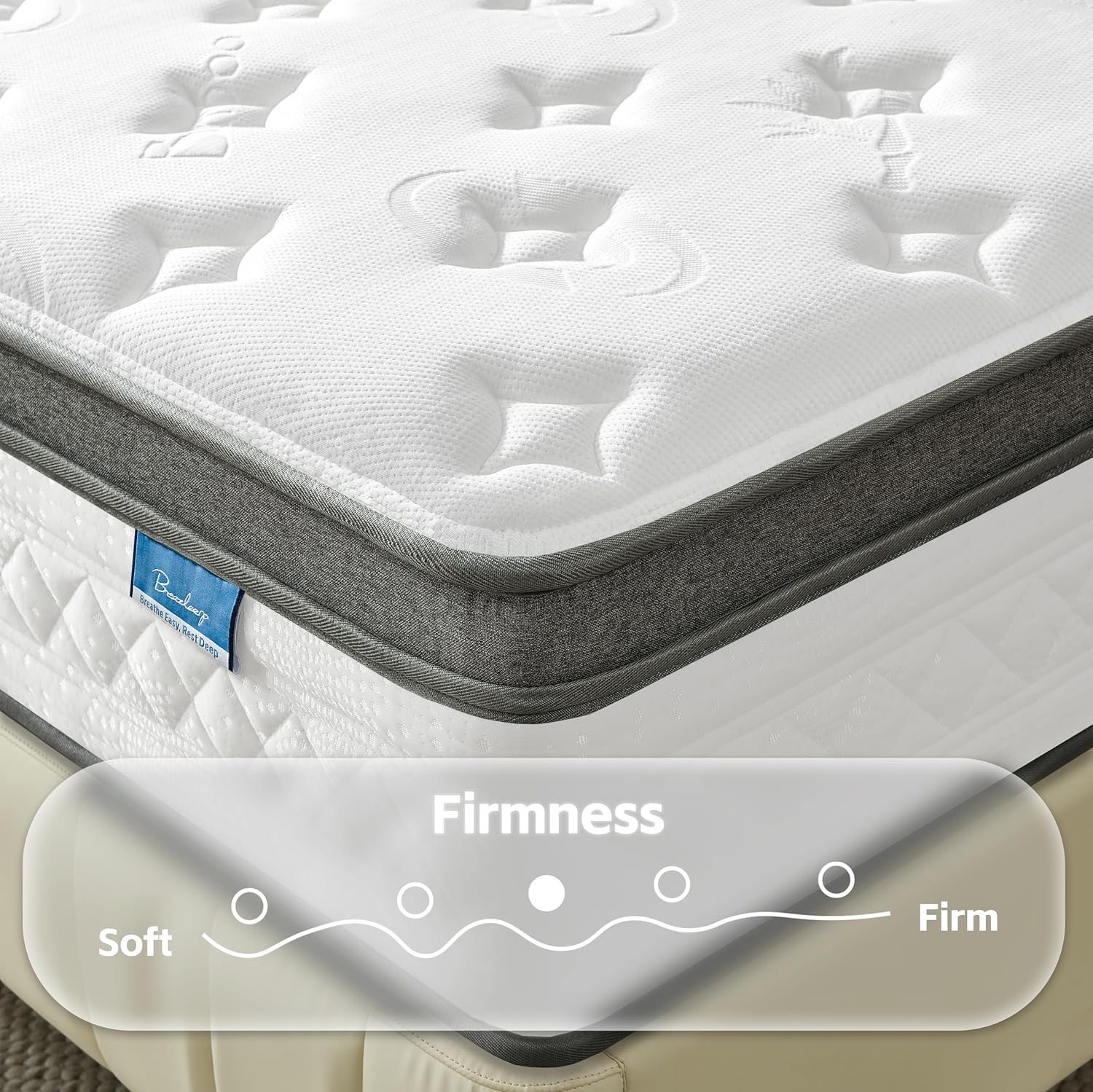 King Size Mattress, 12 Inch King Mattress in a Box, Cooling Gel Memory Foam Hybrid Mattress with Pocketed Coils, Medium Firm Feel, CertiPUR-US Certified, Pressure Relief, Motion Isolation