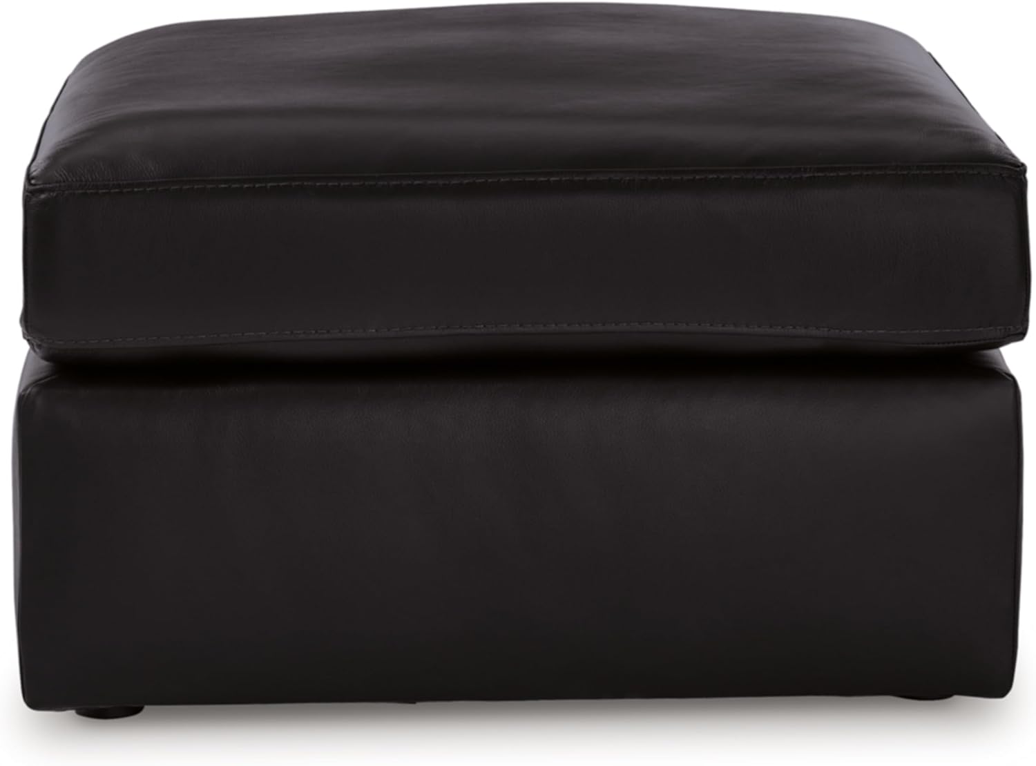 Signature Design by Ashley ModMax II Modern Leather Match Oversized Accent Ottoman with Non-Skid Legs, Black