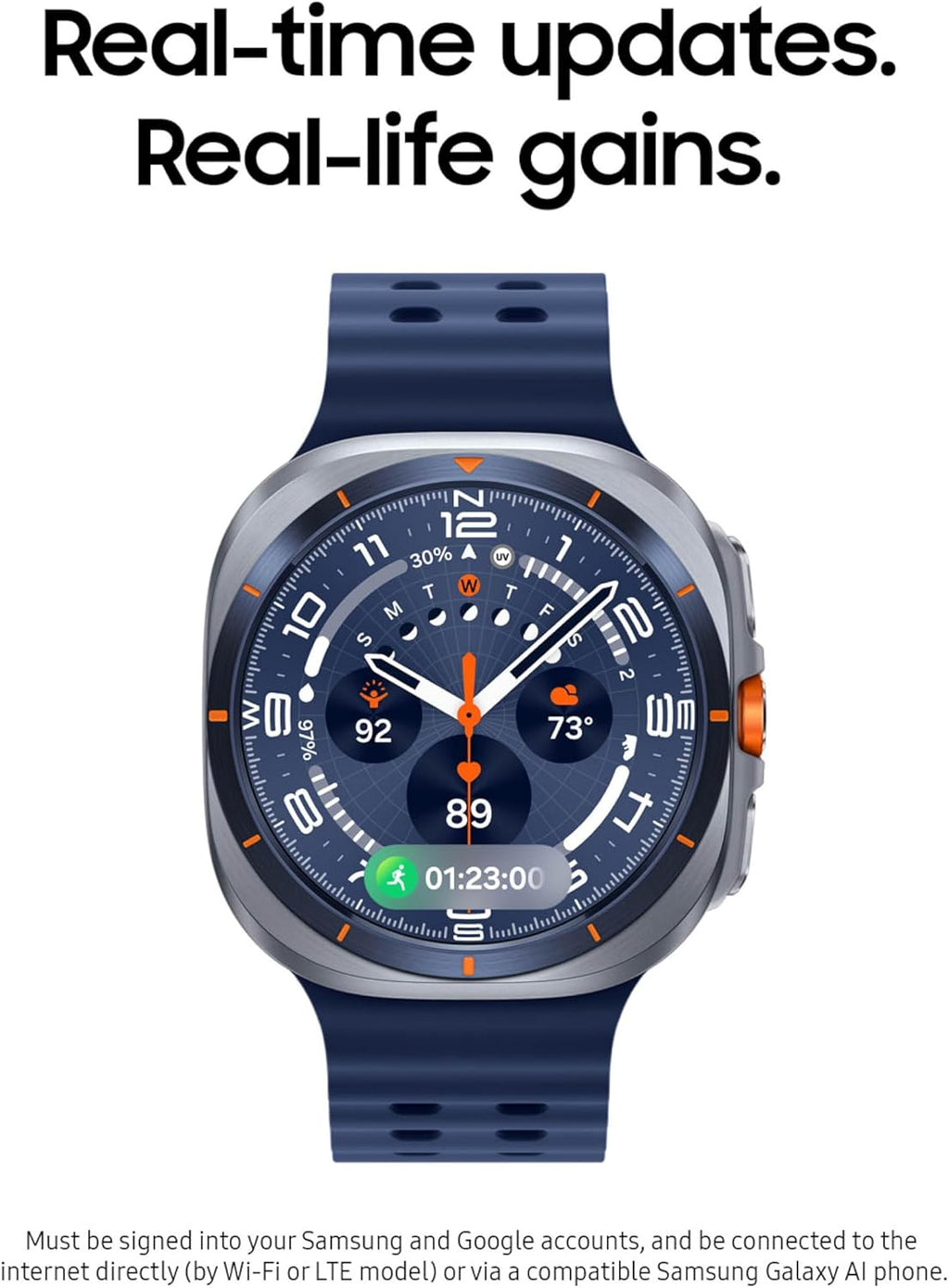 Samsung Galaxy Watch Ultra (2025) 47mm LTE Smartwatch, Titanium Casing, Advanced Sleep Coaching, Running Coach, Energy Score, Heart Rate Tracking, GPS, Titanium White (Renewed)