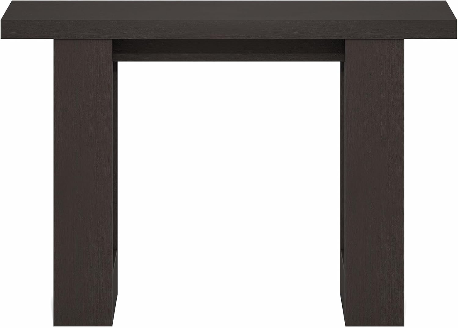 Furinno ARA Entryway Table 47-Inch, Narrow Console Table, Thick Frame Sofa Table with 2 Shelf, Couch Table Behind Sofa, Farmhouse Entryway Table for Entrance, Hallway, Living Room, Black Dark Oak