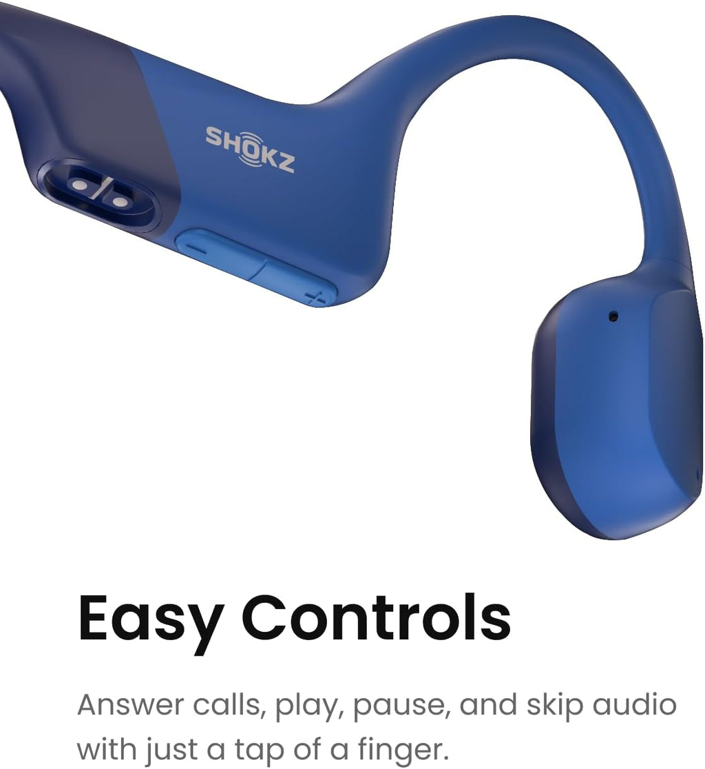 SHOKZ OpenRun Mini (AfterShokz Aeropex Mini) -Bone Conduction Open-Ear Bluetooth Sport Headphones (Renewed)