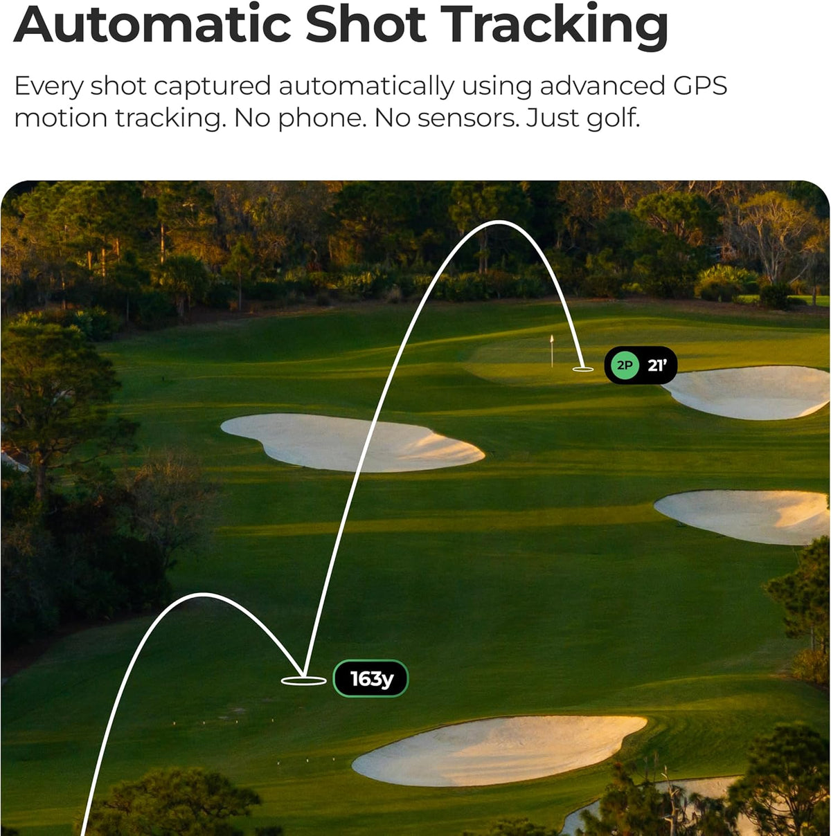 Arccos Air – Automatic Golf Game Tracking System with AI GPS Rangefinder & Strokes Gained Analytics (No Club Sensors Required, Free First Year Membership)