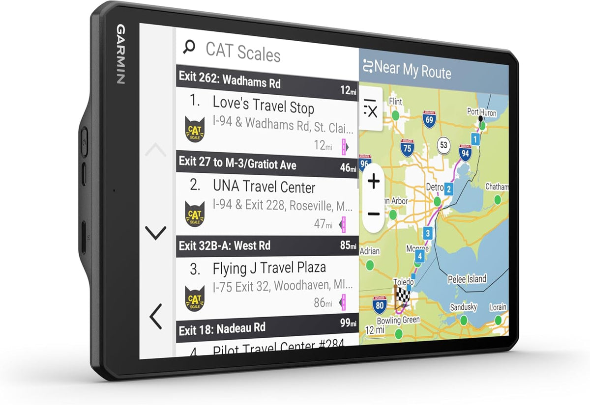 Garmin dēzl™ OTR1020, Extra-Large High-Res 10” GPS Truck Navigator, Custom Truck Routing, Satellite Imagery, Wind Speed, Community-Shared Loading Docks, Dual-Orientation Display, Renewed