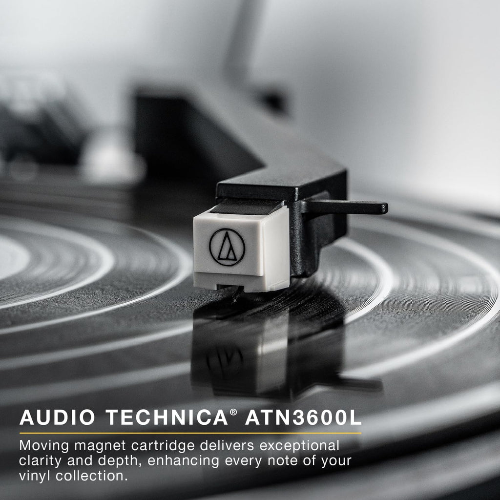 Victrola Fully Automatic Bluetooth Turntable w Audio Technica ATN3600L Cartridge, Automatic Repeat Function, 2-Speed Vinyl Record Player, Wireless Bluetooth Streaming, Preamp & Aluminum Platter Green
