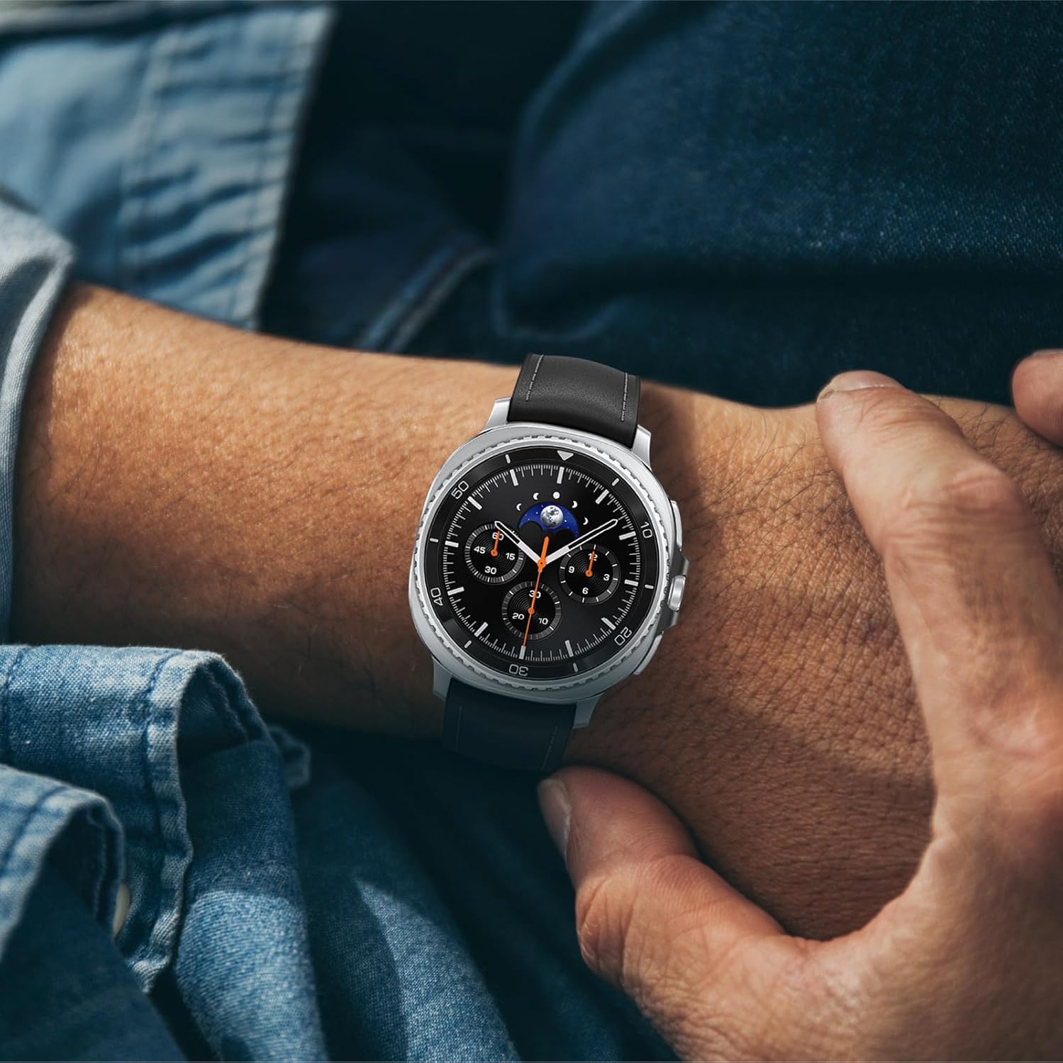 Samsung Galaxy Watch 8 Classic (2025) 46mm Bluetooth Smartwatch, Cushion Design, Rotating Bezel, Quick Button, Sleep Coaching, Running Coach, Energy Score, Black US Version, 2 Yr Warranty