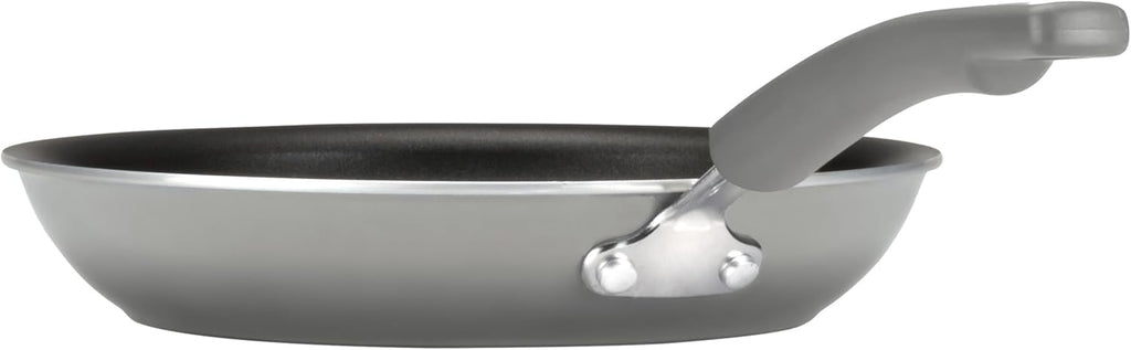 Rachael Ray Brights Nonstick Cookware Pots and Pans Set, 14 Piece, Sea Salt Gray