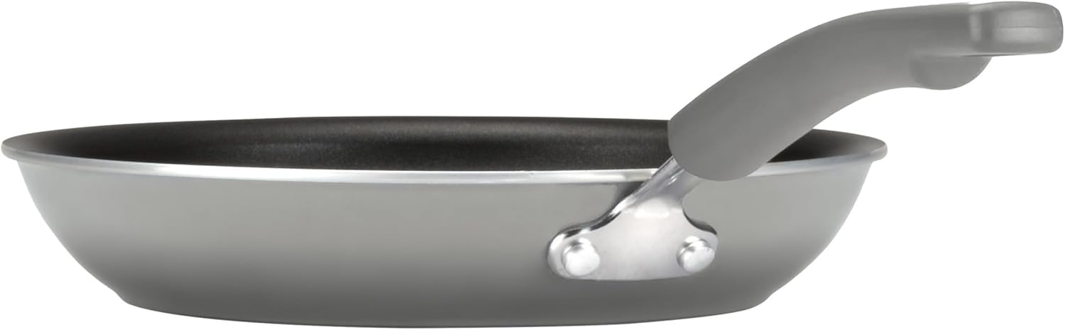 Rachael Ray Brights Nonstick Cookware Pots and Pans Set, 14 Piece, Sea Salt Gray