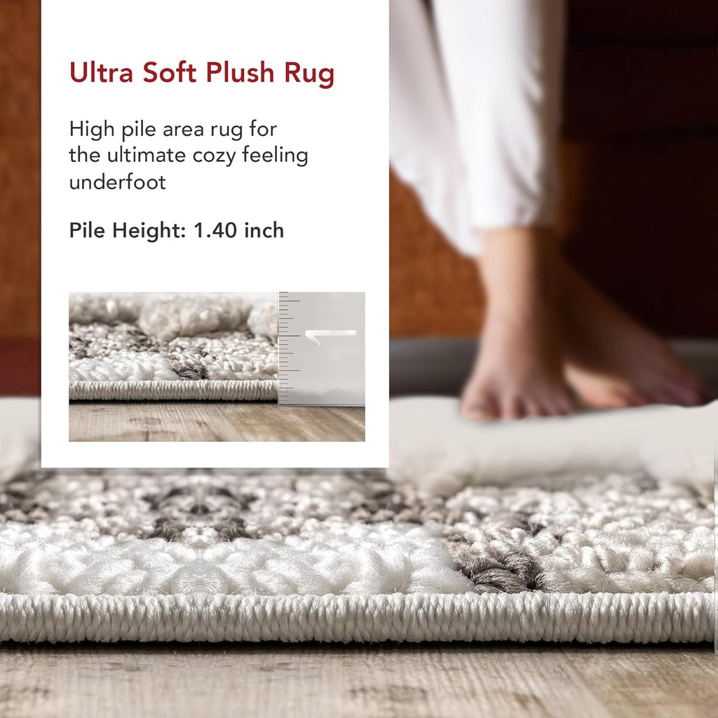 nuLOOM Adelade Beige/Ivory, 8'10" x 12', Southwestern, Shaggy, Soft and Cozy, High Traffic, Stain Resistant Area Rug for Bedroom, Living Room, Dining Space, Den, Foyer, Entryway