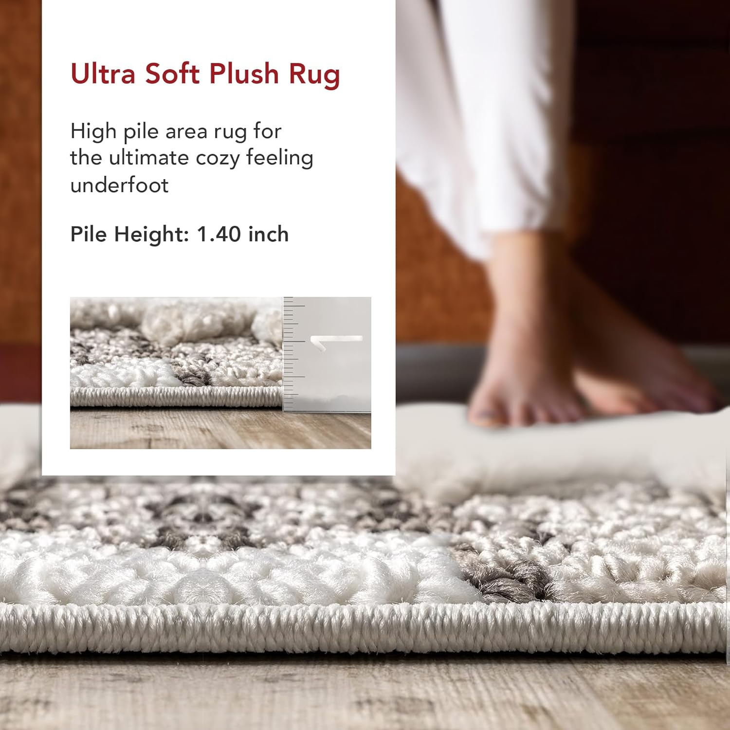 nuLOOM Adelade Beige/Ivory, 8'10" x 12', Southwestern, Shaggy, Soft and Cozy, High Traffic, Stain Resistant Area Rug for Bedroom, Living Room, Dining Space, Den, Foyer, Entryway
