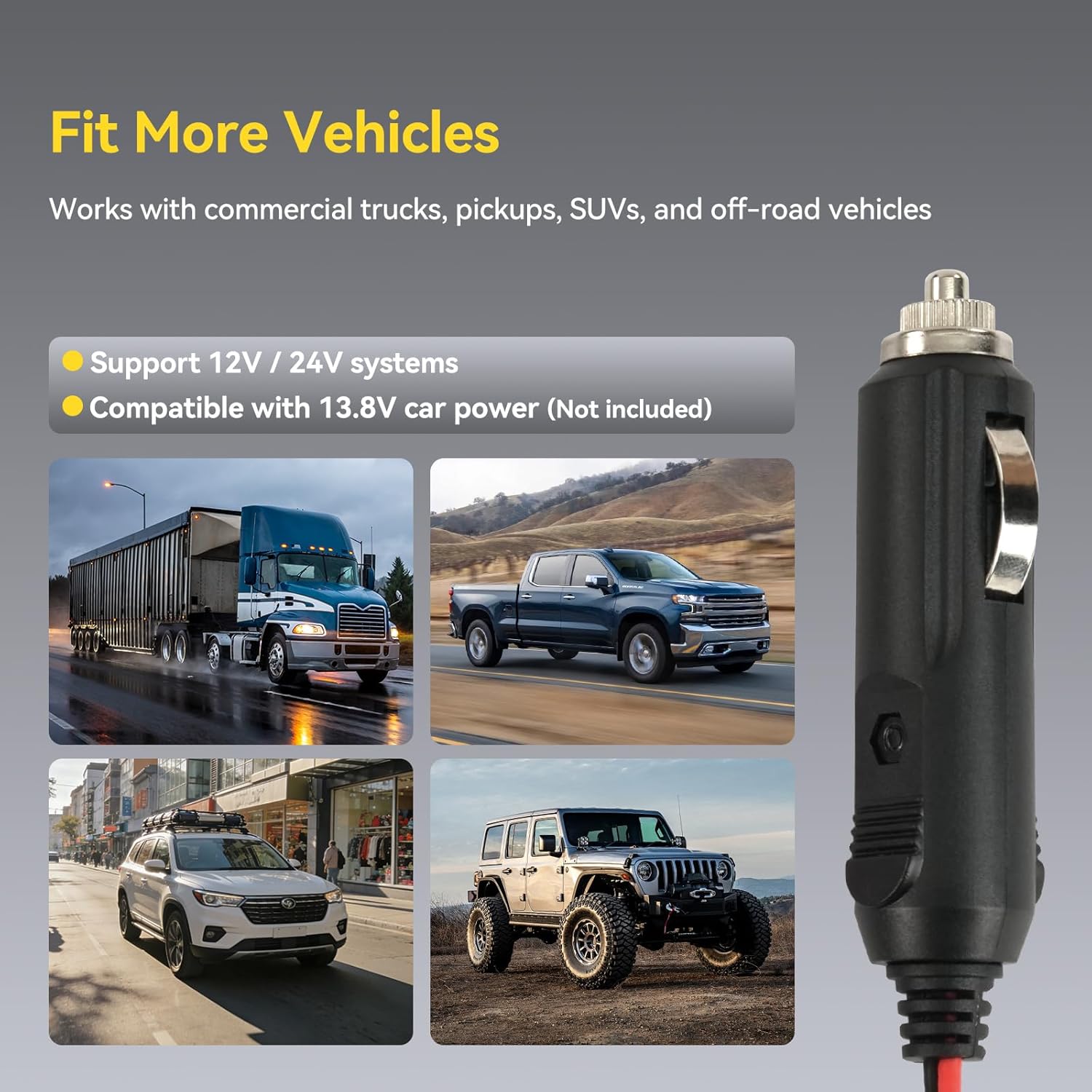 Retevis MB3B CB Radio with Antenna, WX Channel, Adjustable 5-Color LCD, SWR Warning, AM/FM CB Radio for Truck (MB3B-With Antenna)