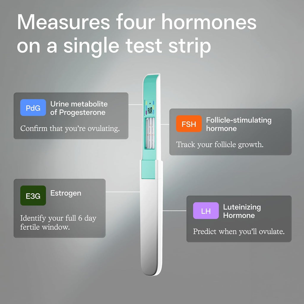 Inito Fertility Monitor & Hormone Tracker for Women | Track and Confirm Ovulation | Measures Estrogen, LH, PdG, FSH | Includes 15 Strips + Free app (Compatible with All iPhones)