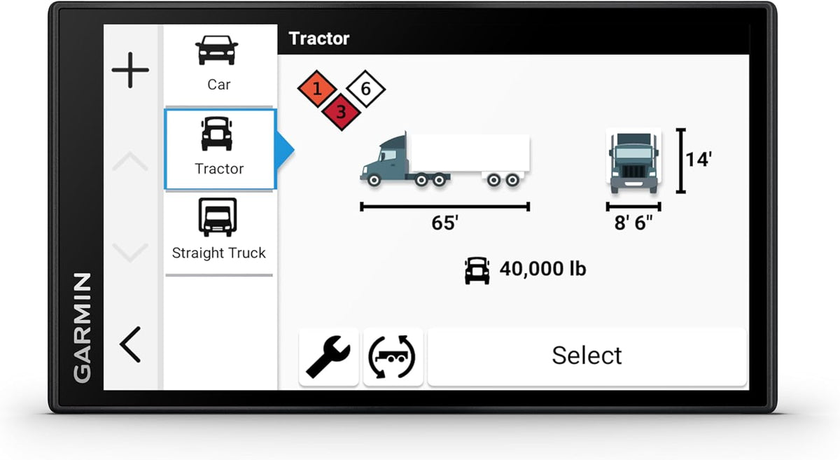 Garmin dezl OTR620 GPS Truck Navigator with 6-Inch Touchscreen Display, 1280p Resolution, and Birdseye Direct Satellite Imagery Support (Black) (Renewed Premium)