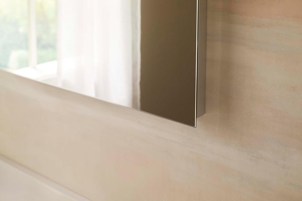 Kohler 56001-NA Embark Premium XL Medicine Cabinet Mirror for Bathroom, Deep Rectangular Storage with Adjustable Shelves and Mirrored Door, 15 in. W x 26 in. H
