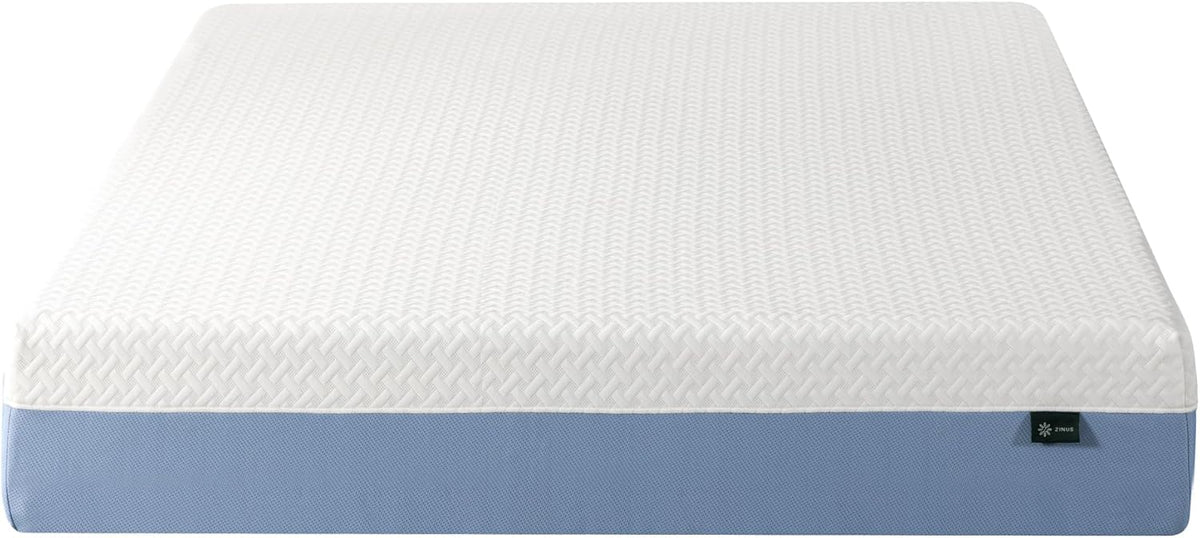 Zinus 10 Inch Queen Cooling Essential Memory Foam Mattress NewVersion, Fiberglass Free, Medium Feel, Breathable Cooling Layers, Certified Safe Materials