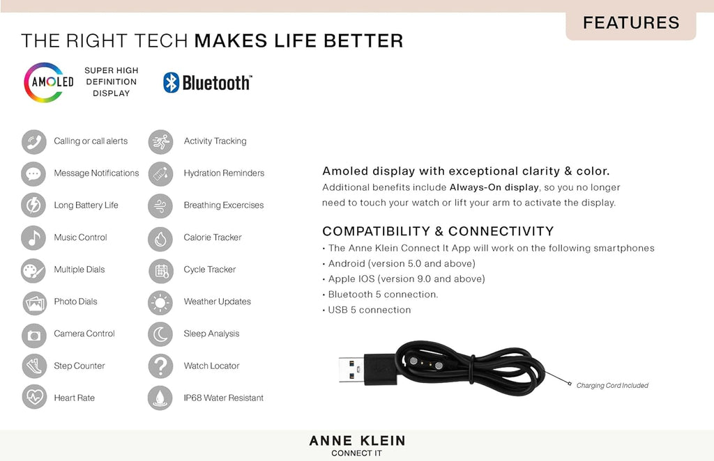 Anne Klein Connect It Prism Smartwatch Set