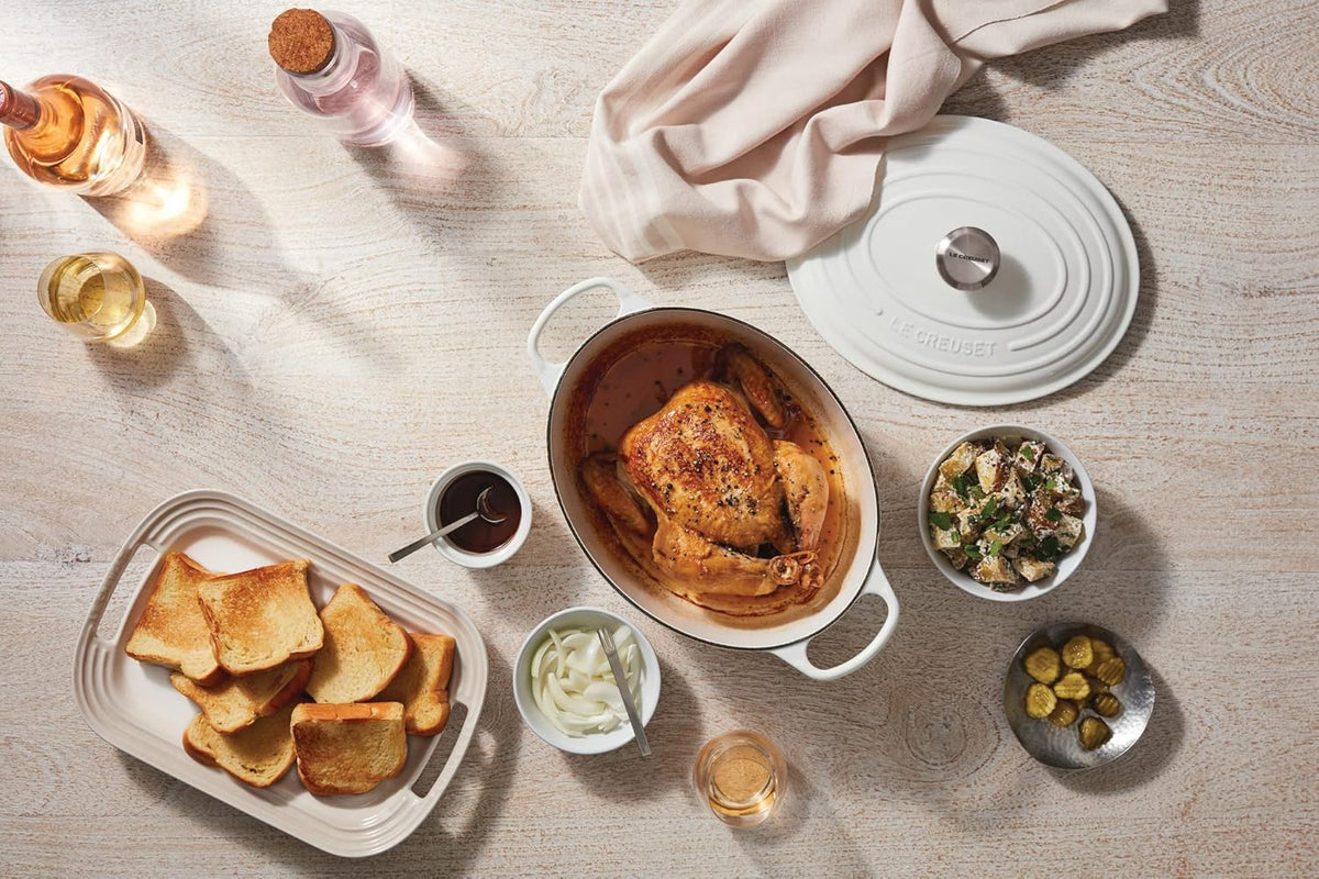 Le Creuset Enameled Cast Iron Signature Oval Dutch Oven, 6.75 qt., Marble