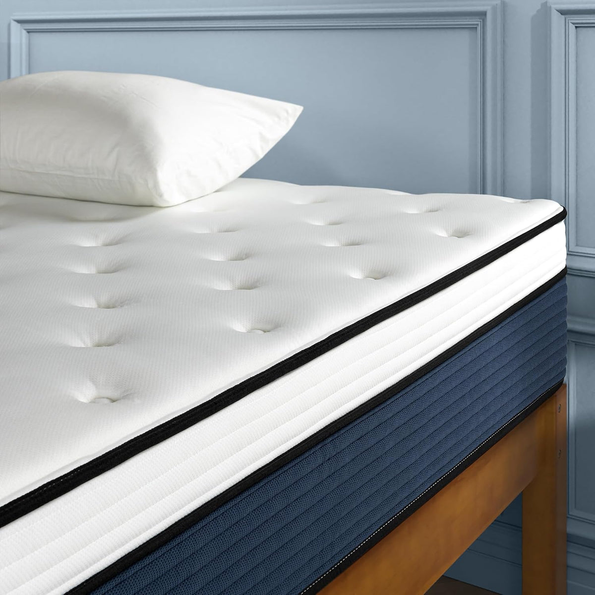 Zinus 14 Inch Cooling Comfort Support Hybrid Mattress New Version, Queen, Fiberglass Free, Medium Plush, Cooling Motion Isolation, Certified Safe Foams & Fabric, Mattress in A Box