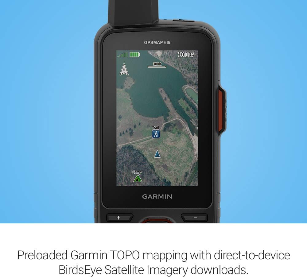Garmin GPSMAP 66i, GPS Handheld and Satellite Communicator, Featuring TopoActive mapping and inReach Technology (Renewed)