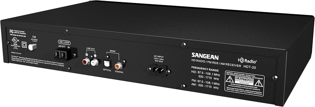 Sangean HDT-20 HD Radio/FM Stereo/AM Component Tuner, Black