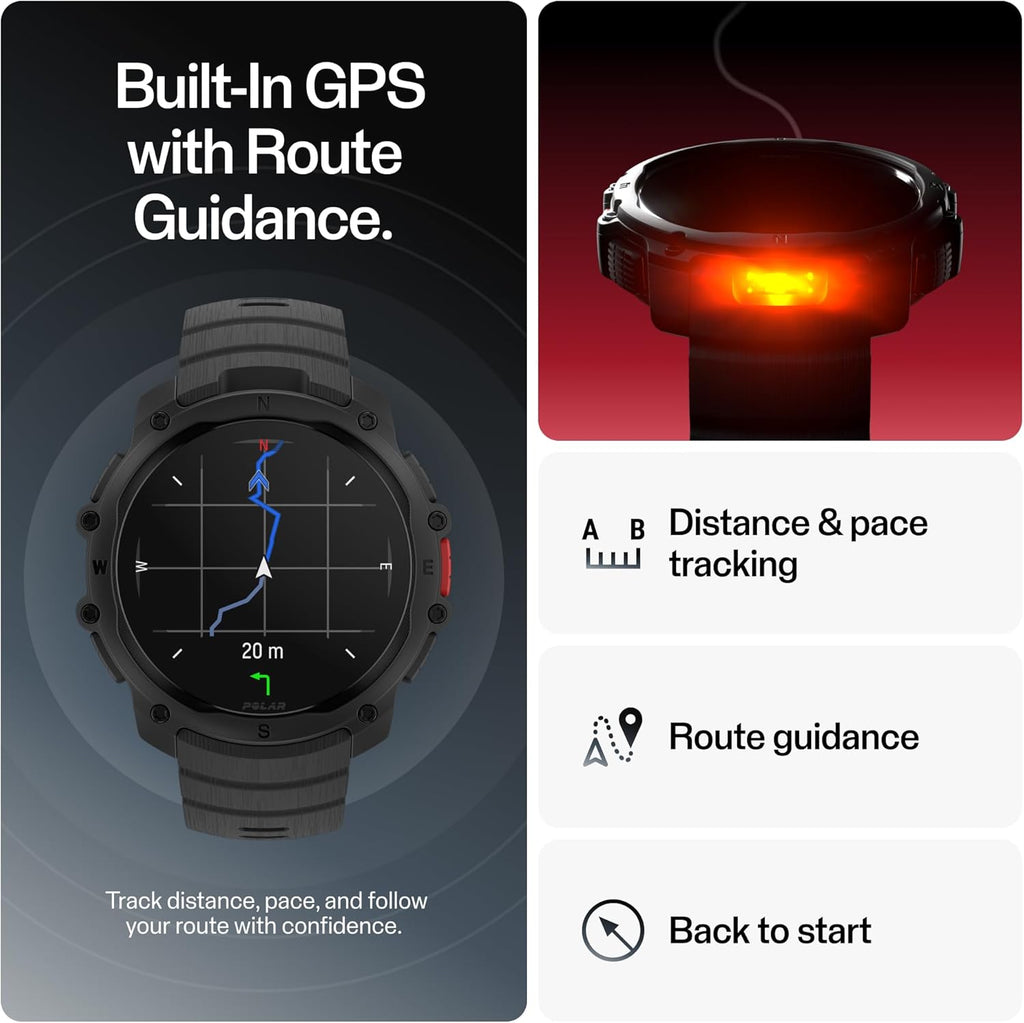 Polar Street X – GPS Running Sports Watch – Rugged Waterproof – 170+ Sport Profiles – 10 Day Battery – AMOLED Display – Wrist Based Heart Rate Monitor – Built-in Flashlight