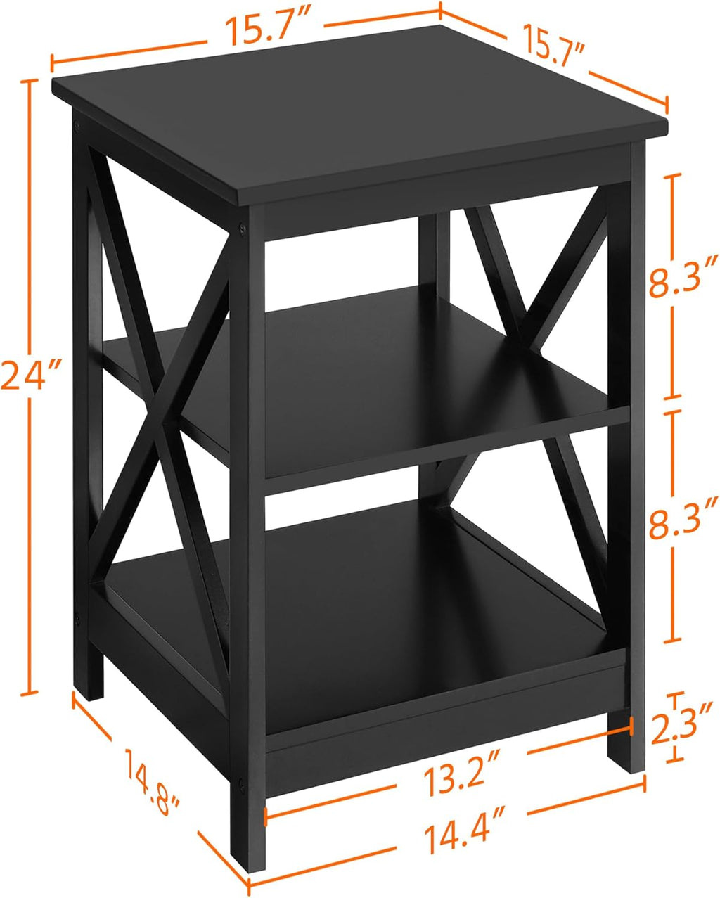 Yaheetech Modern Living Room 3 Pieces Table Sets, Lift Top Coffee Table and End Table Sets for Home and Office, Easy Assembly Accent Furniture with Hidden Compartment and Open Storage Shelf, Black