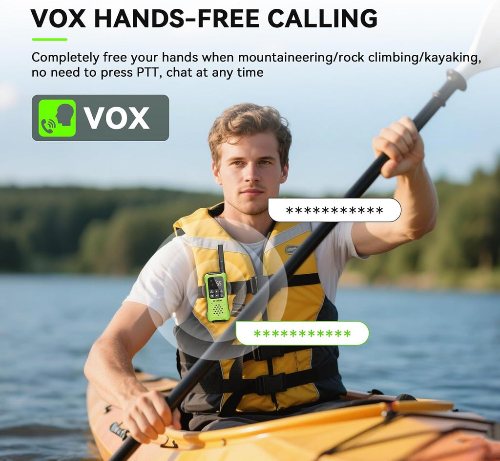 Retevis RT49P Waterproof Two Way Radio, IP67 Waterproof Floating Walkie Talkies, Rechargeable Walkie Talkies for Adults, VOX, NOAA, Flashlight, SOS, for Kayaking, Camping, Skiing 4 Pcs Green