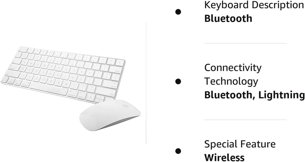 Apple Wireless Magic Keyboard 2 -MLA22LL/A withApple Magic Bluetooth Mouse 2 -MLA02LL/A (Renewed)