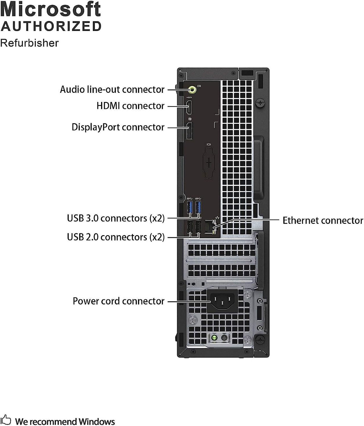 Dell OptiPlex 3050 SFF Desktop Computer, Intel Core i5-6500 @3.2GHz, 8GB RAM, 256GB SSD, DisplayPort, RGB Keyboard, OptiPlex Desktop Windows 11 Pro (Renewed)