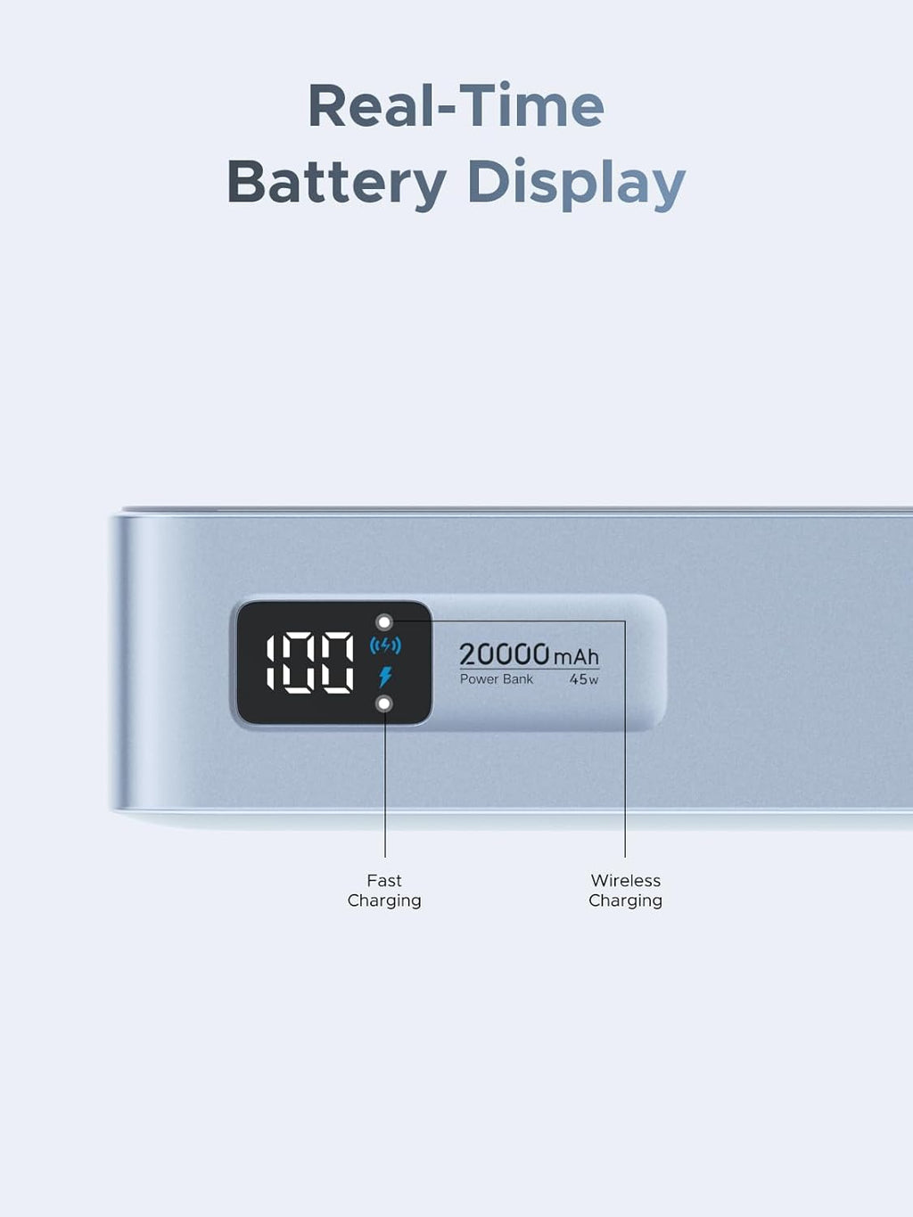 UGREEN MagFlow 20000mAh Magnetic Power Bank for MagSafe with Built-in Cable, High-Capacity Qi2 25W Certified Wireless Charging and 45W PD Fast Charging, Portable Charger for iPhone 17 Pro Max/16/15/14