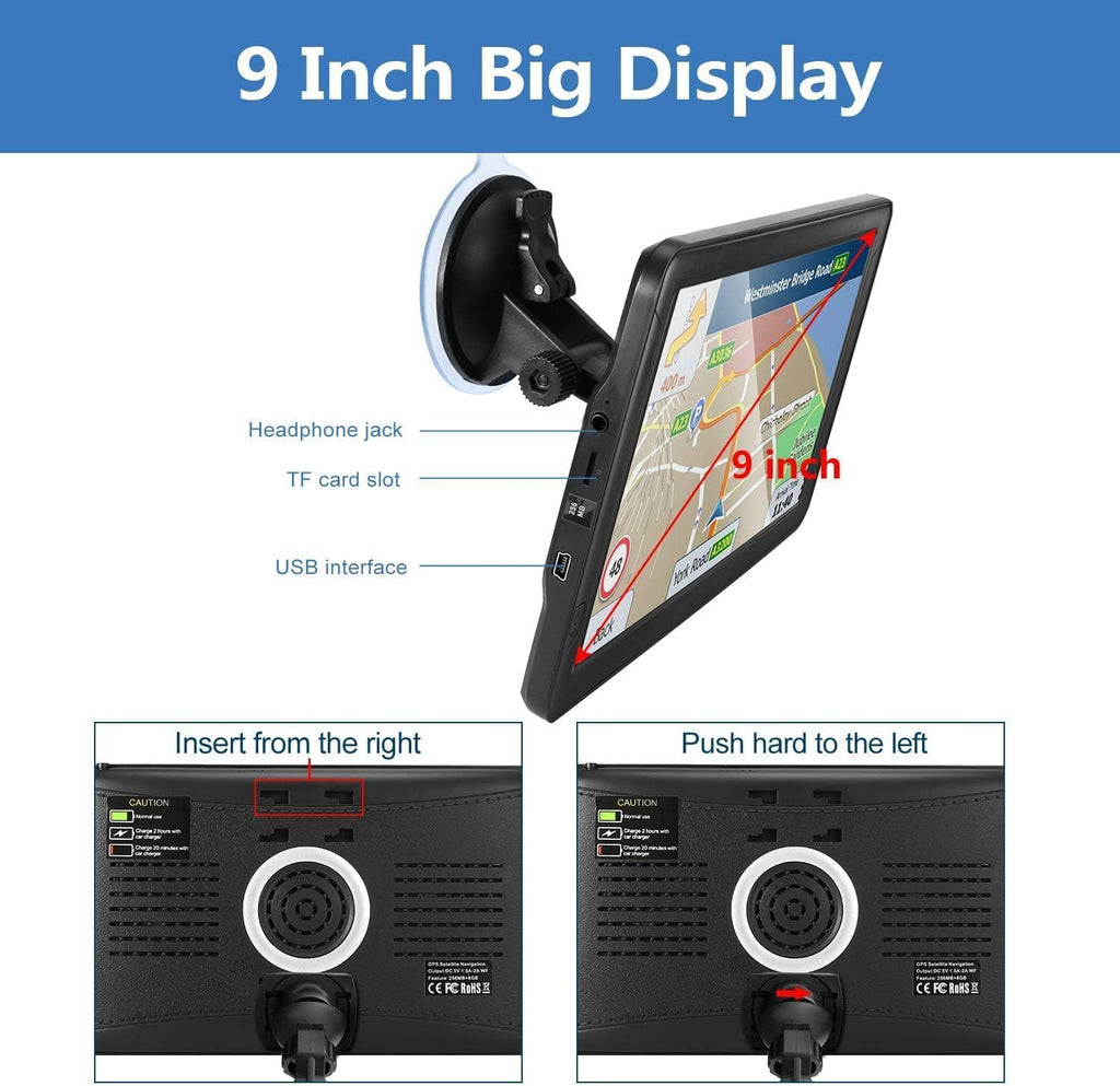 GPS Navigator for Car, Latest 2026 Map 9-inch Touch Screen 16GB GPS Navigation System,Truck GPS Navigation System,Voice Guidance and Speed Camera Warning GPS,Provides Lifetime Live Map Updates