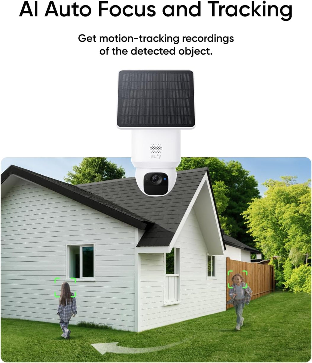 eufy Security SoloCam E30, Security Cameras Wireless Outdoor, Solar Camera Outdoor Wireless, 360° Pan, AI Tracking, 2K Clarity, No Monthly Fee