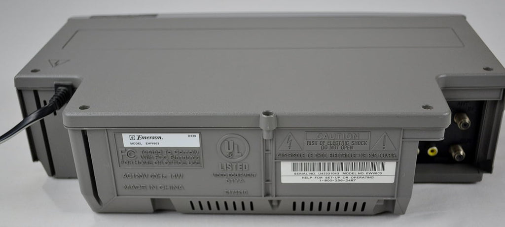 Emerson EWV603 4 Head HIFI Stereo ON-SCREEN MENU Video Player / Recorder (VCR) with 19 Micron Heads