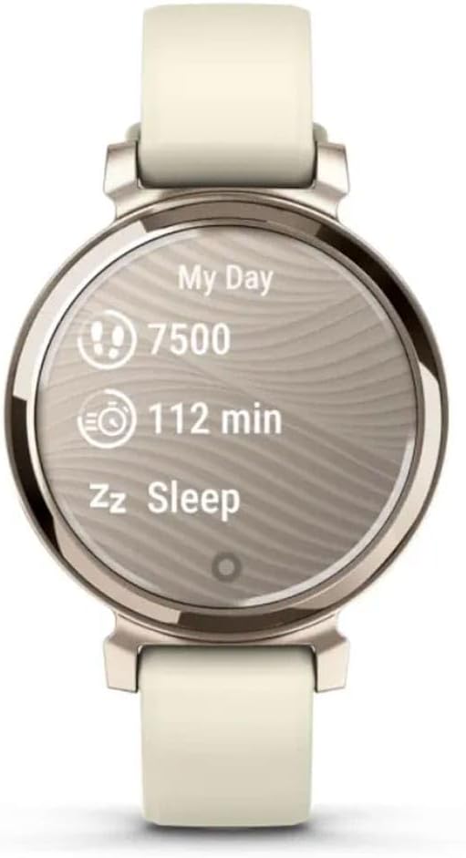 Garmin Lily 2, Small and Stylish Smartwatch, Hidden Display, Patterned Lens, Up to 5 Days Battery Life, Coconut (Renewed)