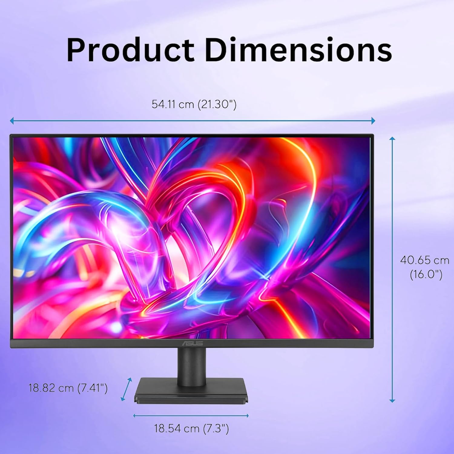 ASUS 24 inch Monitor, FHD(1920x 1080), 120Hz, 1ms, Adaptive-Sync, 99% sRGB, Anti-Glare, Eye Care, VESA Mountable, Speakers, HDMI, DisplayPort, VGA, Frameless, Tilt Adjust, Black, for Office and Gaming