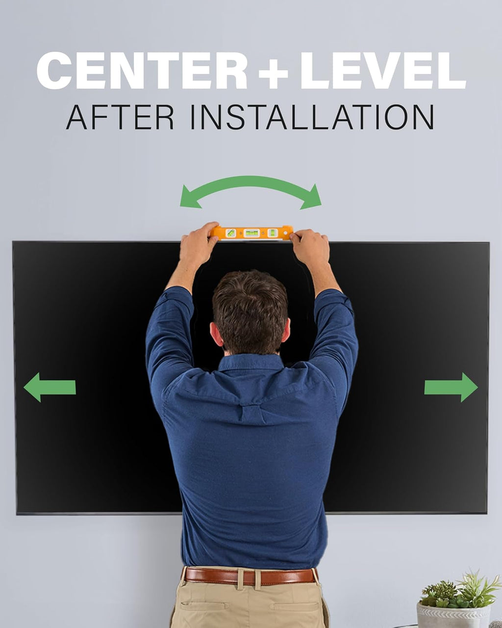 SANUS Height Adjustable Full Motion TV Wall Mount for 42" to 90" TVs - Raise or Lower TV 4" After Install - Maximizes Compatibility with Your Setup - 3 Step DIY w/Smooth Extension, Tilt & Swivel