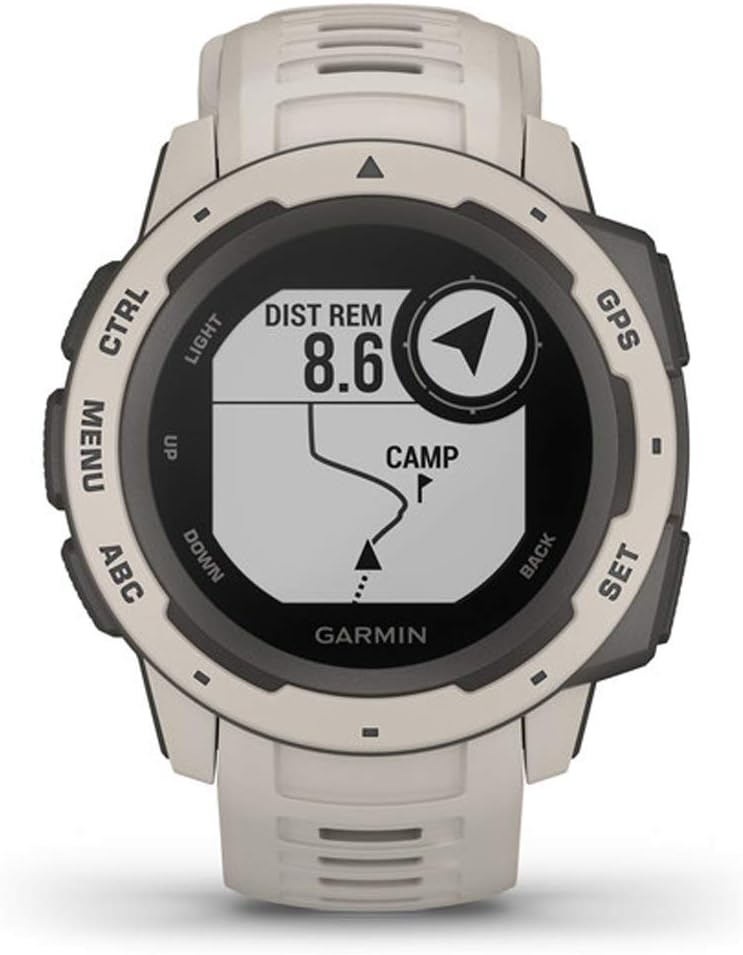 Garmin 010-02064-01 Instinct, Rugged Outdoor Watch with GPS, features Glonass and Galileo, Heart Rate Monitoring, 3-Axis Compass, Tundra
