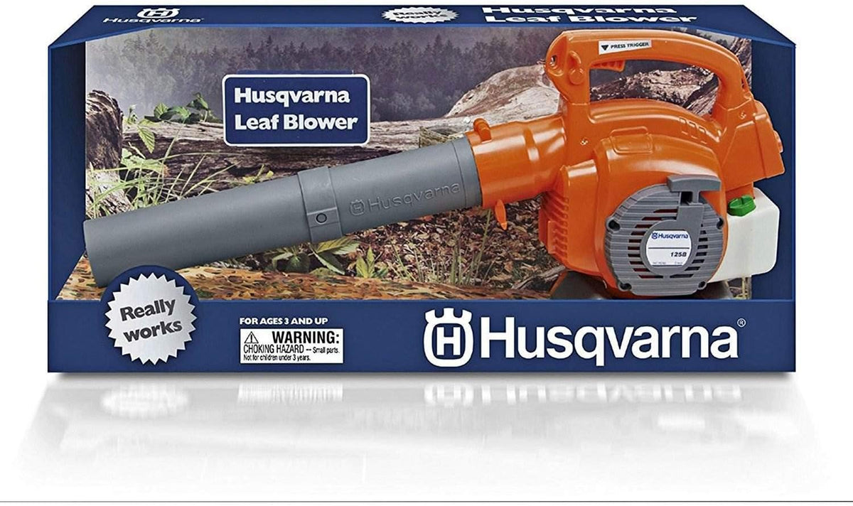 Husqvarna Kids Battery Operated Toy Leaf Blower + Weed Eater + Lawn Mower w/ Sound