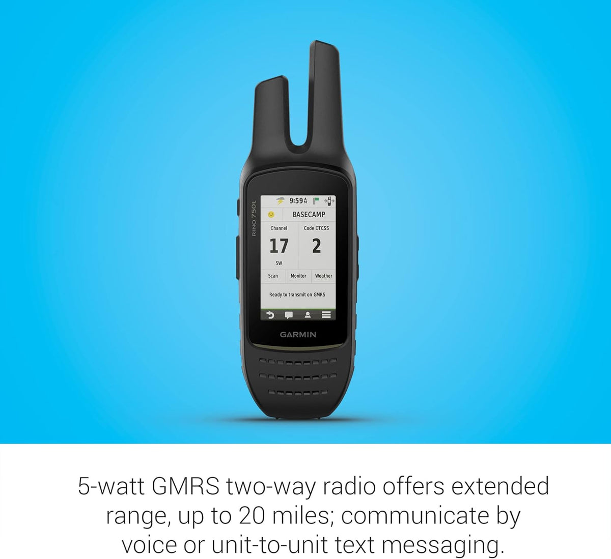 Garmin Rino 750t Two-Way Radio with Topo Mapping
